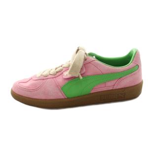 パレルモ スペシャル スニーカー ローカット スエード US8 26cm ピンク 黄緑 397549-01