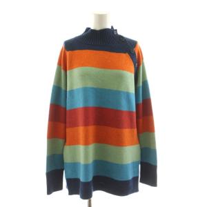 ニット セーター ボーダー柄 カシミヤ XS マルチカラー FAM0737