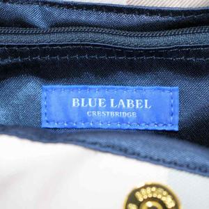 BLUE LABEL CRESTBRIDGE ハンドバッグ チェック柄 ナイロン グレー ピンク /AN13