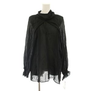 ホワイトレーベル WHITE LABEL シャツ ブラウス ハイネック 長袖 ベルスリーブ 大きいサイズ