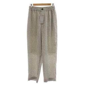 BLACK 25SS フラワープリントパンツ 38 白 ホワイト 黒 ブラック 花柄 /RR