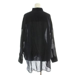 Spick&Span 25SS シアーカシュクールシャツ シャツ ブラウス Free 紺 ネイビー 長袖 シアー レギュラーカラー