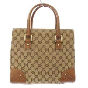 GUCCI GGキャンバス スタッズ ハンドバッグ GGキャンバス ハンドバッグ スタッズ ベージュ 120895（2026/06/19買取