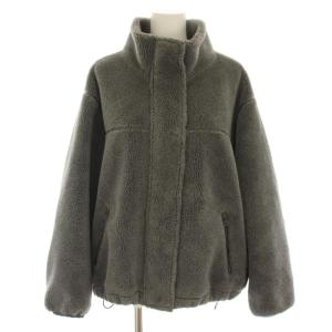 23AW ウール混ボアスタンドブルゾン 36 グレー 23011220731140
