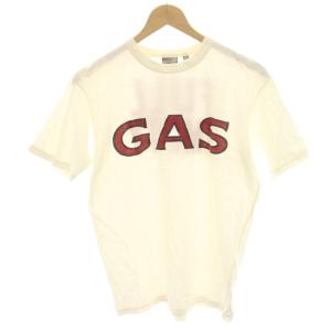 GAS FULL EMPTY Tシャツ カットソー 半袖 ロゴプリント 38 白 ホワイト /HN