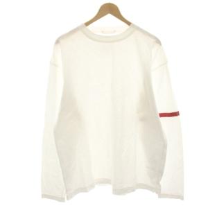 Tシャツ カットソー 長袖 プリント 白 ホワイト /HN
