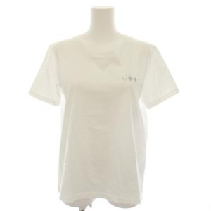 Tシャツ カットソー クルーネック 半袖 クロスロゴプリント 03 白 ホワイト シルバー LTOU24S8632-M