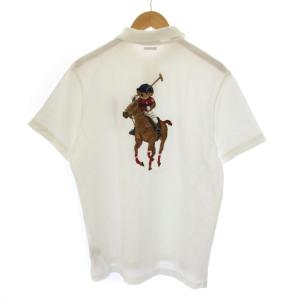 POLO RALPH LAUREN CUSTM SLIM FIT ポロベア ポロシャツ 半袖 刺繍 M ホワイト /BM