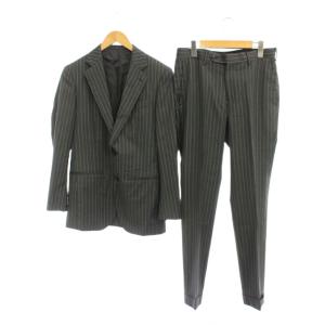 セットアップ パンツ スーツ フォーマル 44 グレー ストライプ柄 長袖 /JP
