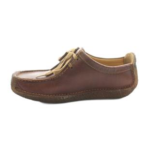 Clarks Originals ナタリー カジュアルシューズ レースアップ レザー 23.5cm 茶 ブラウン /KU