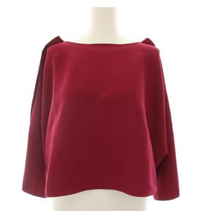 18AW ニット セーター ボートネック 長袖 ポンチョ 40 ボルドー M5N22-832-16 /YT