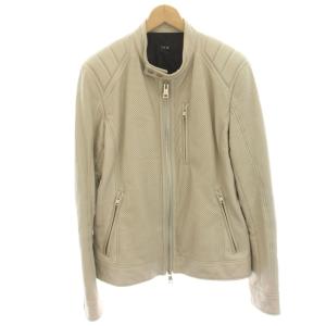 レザーライダースジャケット OL ベージュ LMB001