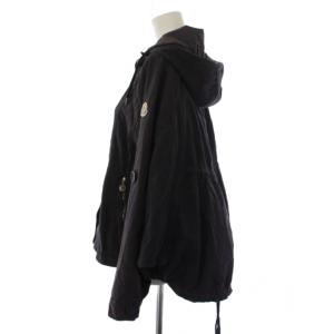 MONCLER CHAR GIUBBOTTO モッズコート ショート丈 ジップアップ フード 1 紺 110934604105