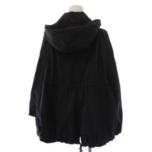 MONCLER CHAR GIUBBOTTO モッズコート ショート丈 ジップアップ フード 1 紺 110934604105