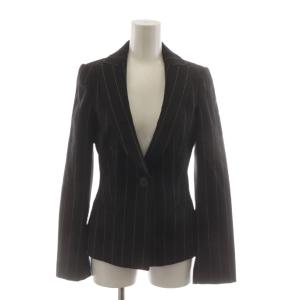 EMPORIO ARMANI セットアップ スーツ テーラードジャケット ブレザー スラックス パンツ 2 グレー ストライプ柄 /RR