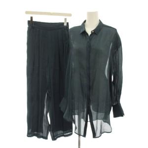20AW セットアップ 上下 GLOSSY LONG SHIRT GLOSSY TUCK PANTS シャツ
