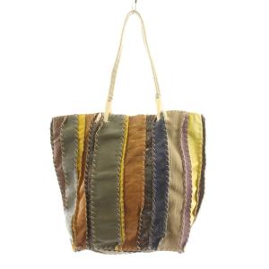 パッチワークレザートートバッグ レザー スエード マルチカラー /KU