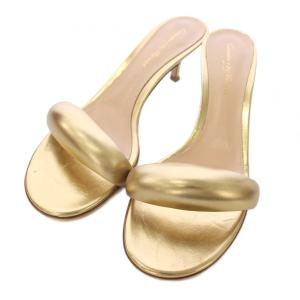 BIJOUX MULE 55 サンダル ミュール レザー 37 ゴールド /TK
