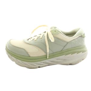 ボンダイ L スニーカー ローカット レザー メッシュ US10.5 27.5cm 緑 グリーン 1110538