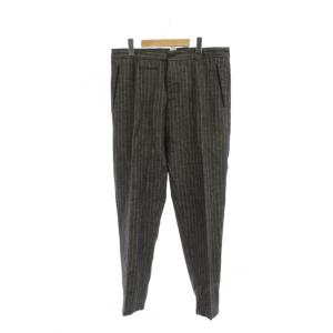 スラックス パンツ グレー ストライプ柄 GZQ6ET /JP