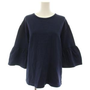 ブラウス 七分袖 フリル袖 XS ネイビー 1563-343-0463