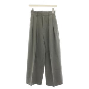20AW 2タックワイド パンツ 38 グレー 無地 LEZ1031102A0006 /YM31