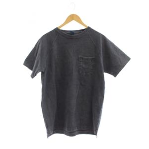 Tシャツ M 黒 無地 半袖 胸ポケット /JP
