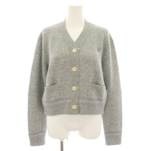 22AW ニットカーディガン ブローチ カシミヤ混 2 グレー 22-06234
