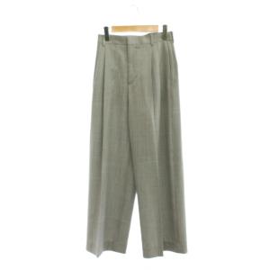 23AW タックパンツ 36 グレー 無地 フルレングス スラックス /JP