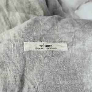 JOURNAL STANDARD relume 25SS No.14フレンチリネンワイドイージー パンツ 麻 リネン 36 グレー 無地 フルレングス