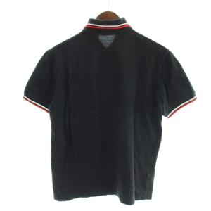 FRED PERRY フレッドペリー-ポロシャツ 36 黒 ブラック 赤 レッド 半袖