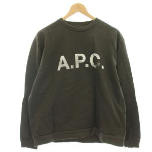 スウェットシャツ カットソー 長袖 ロゴプリント M チャコール 4114413 /HN11