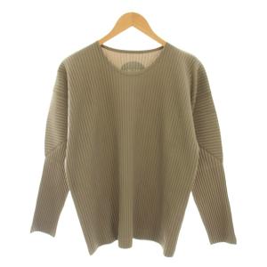 プリーツ Tシャツ 2 ベージュ カーキ HP93JK187