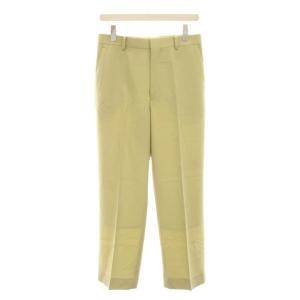 24年製 LIGHT WOOL MAX GABARDINE SLACKS 3 イエローグリーン
