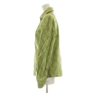 BURBERRY LONDON シャツ ブラウス 40 ?? グリーン チェック柄 長袖 /DU