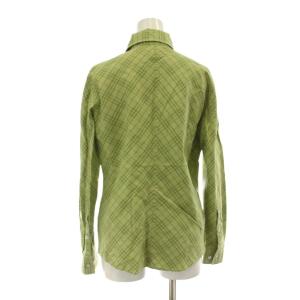 BURBERRY LONDON シャツ ブラウス 40 ?? グリーン チェック柄 長袖 /DU