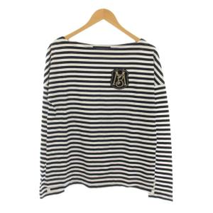 Tシャツ カットソー 長袖 ボーダー ロンT 00 紺 ネイビー 白 ホワイト MB224-7011EX