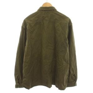 RRL ラルフローレン ガーメント染めヘリンボーンツイルワークシャツ XXL カーキ