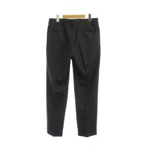 Kiton パンツ ウール グレー ストライプ柄 クロップド丈 スラックス /JP