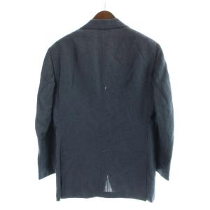 Kiton テーラードジャケット 上着 ウール リネン 紺 ネイビー シングルブレスト 長袖 /AP
