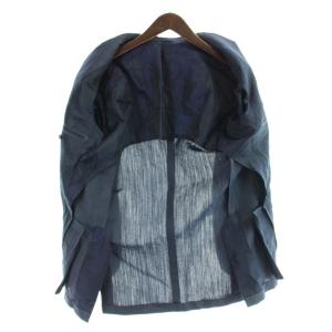 Kiton テーラードジャケット 上着 ウール リネン 紺 ネイビー シングルブレスト 長袖 /AP