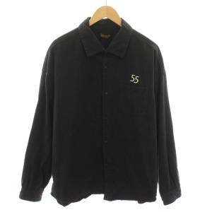 PALMER L/S シャツ 55刺繍 4 ブラック 0125305011004