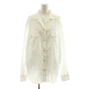 25SS OPEN COLLAR SHIRT オープンカラーシャツ 長袖 コットン 34 白 ホワイト