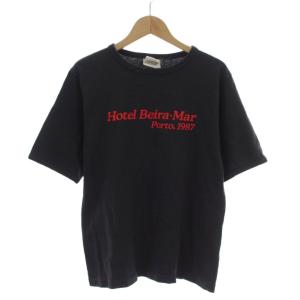 HOTEL Beria-Mar TEE Tシャツ カットソー FO 黒 ブラック ロゴプリント 半袖 クルーネック/LP