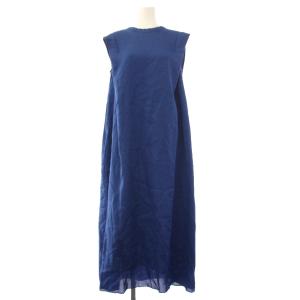 ラミーノースリーブバックジップワンピース ロング 38 青 ブルー 314-52-2291 /TK