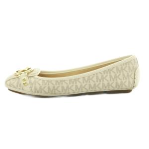 MICHAEL Michael Kors パンプス スクエアトゥ 6.5 23.5cm 白 ホワイト 茶 ブラウン /MI