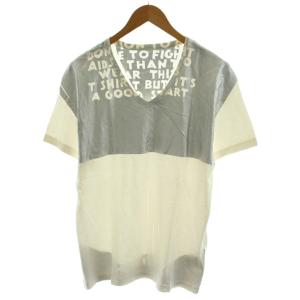 Tシャツ カットソー 半袖 ロゴ M シルバー色 白 ホワイト S30GC9992 /AN72