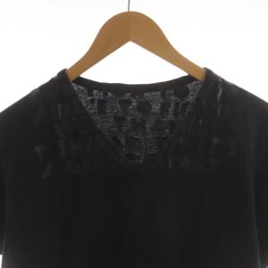 Maison Margiela Tシャツ カットソー 半袖 Vネック ロゴ M 黒 ブラック /AN68