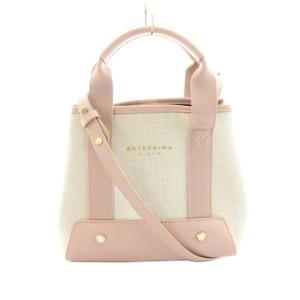 MISTO リーノ ソフィスティ スモール ショルダーバッグ ハンドバッグ キャンバス レザー ベージュ
