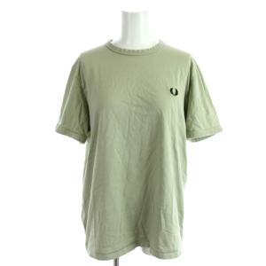Tシャツ M 緑 グリーン クルーネック 半袖 ロゴ刺繍 /AP
